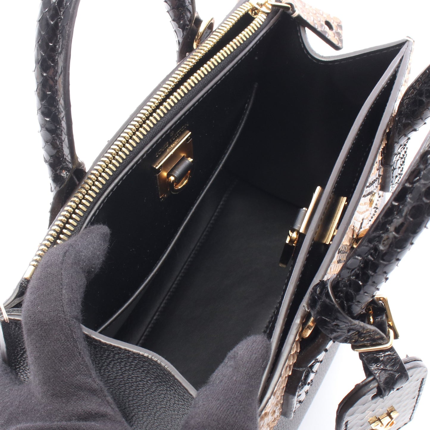 シティ スティーマーMINI ノワール 2WAY ハンドバッグ レザー パイソン ブラック ベージュ ダークブラウン ルイヴィトン バッグ LOUIS VUITTON
