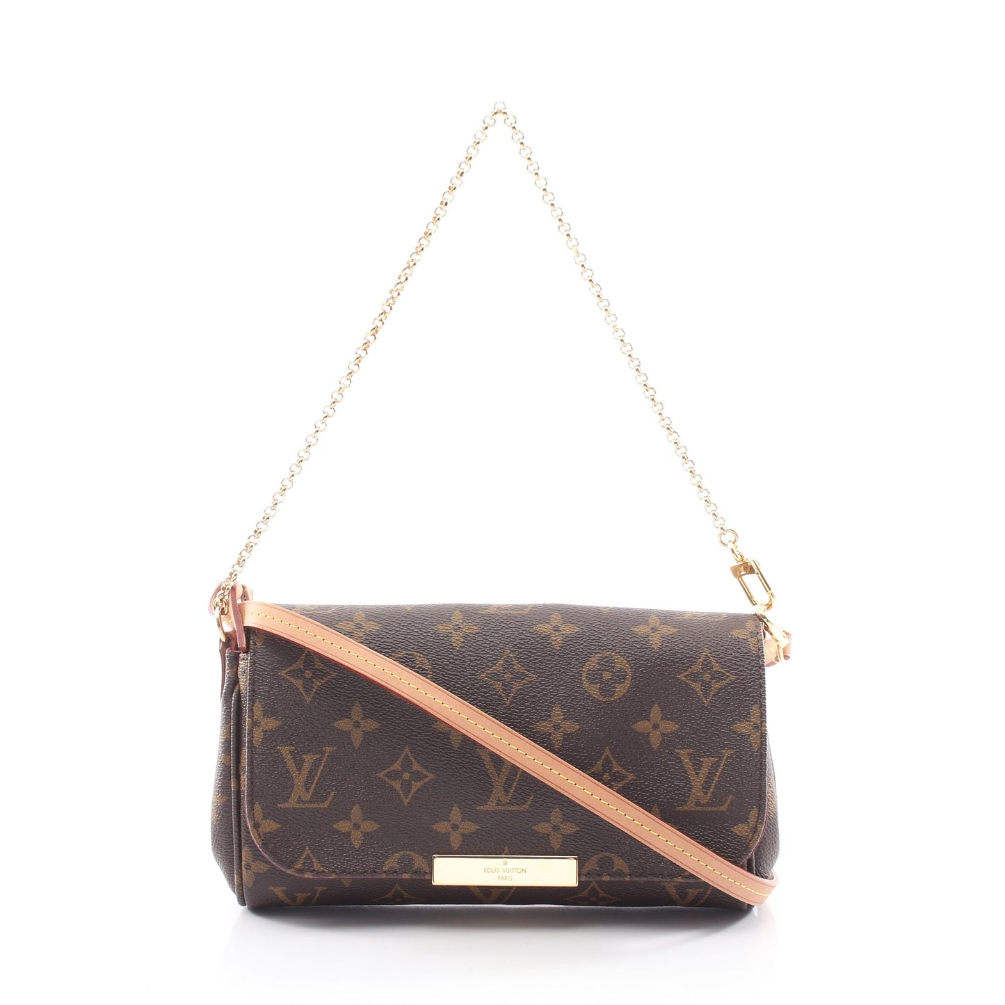 フェイボリットPM モノグラム 2WAY チェーンハンドバッグ PVC レザー ブラウン ルイヴィトン バッグ LOUIS VUITTON
