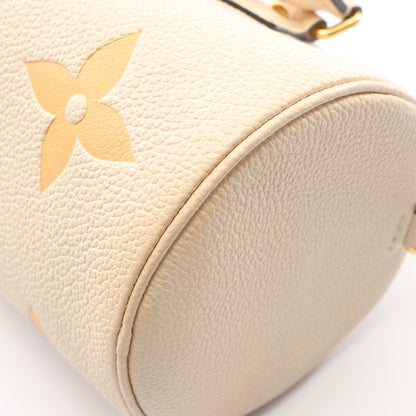 パピヨンBB モノグラムアンプラント クレーム サフラン 2WAY ハンドバッグ レザー アイボリー ベージュ ルイヴィトン バッグ LOUIS VUITTON