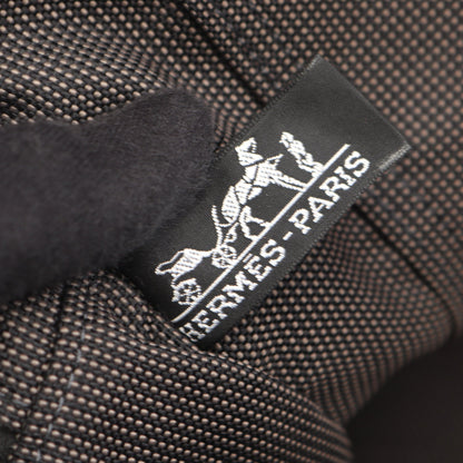 エールラインMM ハンドバッグ トートバッグ ナイロンキャンバス ダークグレー シルバー金具 エルメス