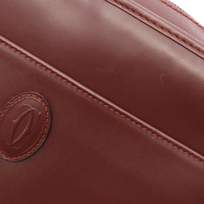マストライン クラッチバッグ レザー ボルドー カルティエ