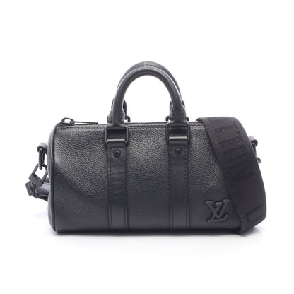 キーポルXS LVアエログラム 2WAY ハンドバッグ レザー ブラック ルイヴィトン バッグ LOUIS VUITTON