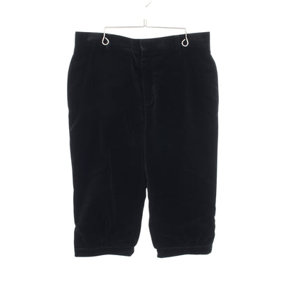 ベロア クロップド パンツ コットン ビスコース ブラック セリーヌ