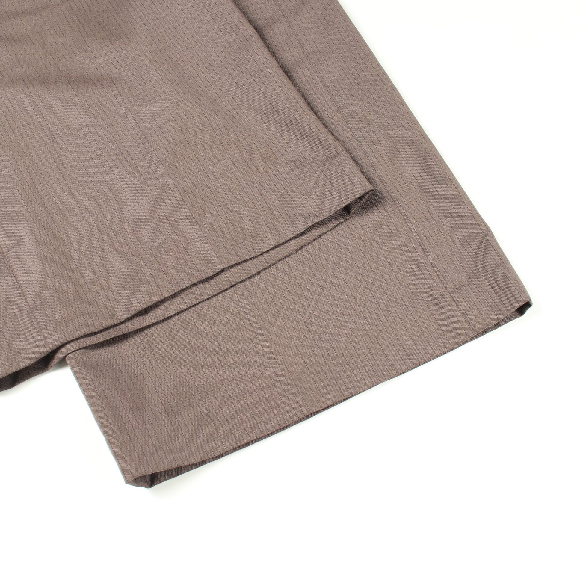 Doeskin Pants ピンストライプ ワイド スラックス トラウザーズ ウール グレーブラウン サカイ ボトムス sacai