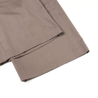 Doeskin Pants ピンストライプ ワイド スラックス トラウザーズ ウール グレーブラウン サカイ ボトムス sacai
