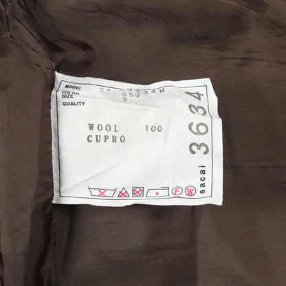 Doeskin Pants ピンストライプ ワイド スラックス トラウザーズ ウール グレーブラウン サカイ ボトムス sacai