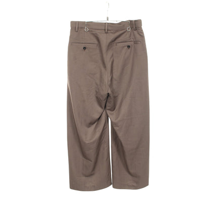 Doeskin Pants ピンストライプ ワイド スラックス トラウザーズ ウール グレーブラウン サカイ ボトムス sacai