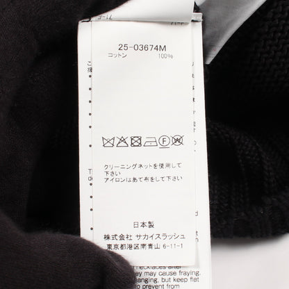 ニット コットン ブラック グレー サカイ