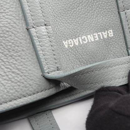 Everyday XS North South 2WAY ハンドバッグ レザー ブルーグレー バレンシアガ