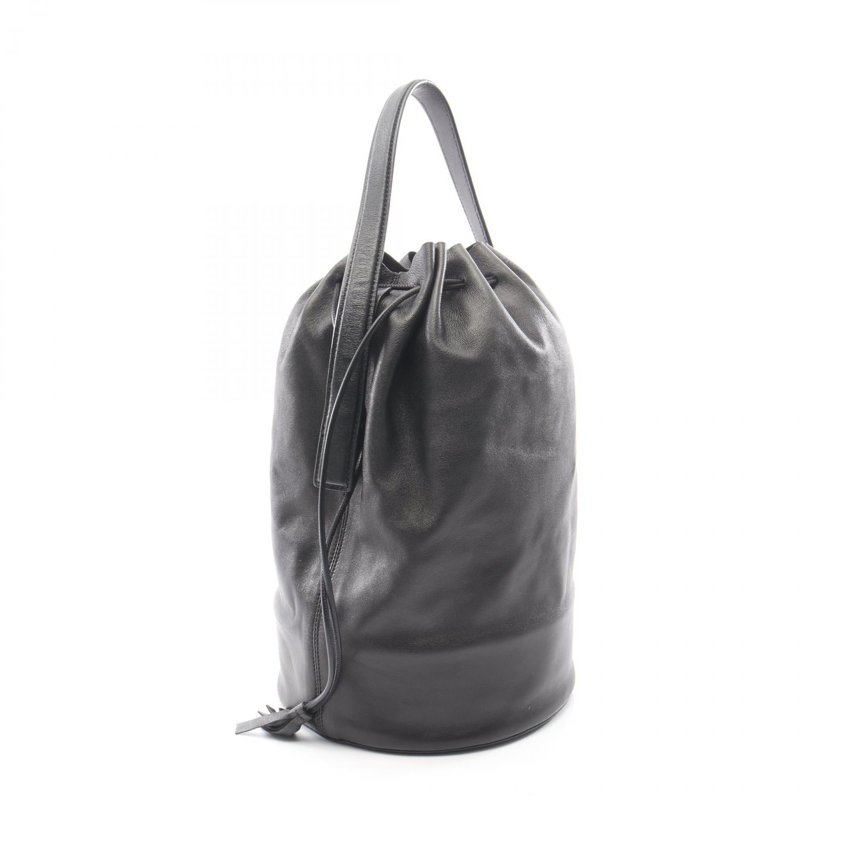 ドローストリング フリンジ 2WAY ショルダーバッグ レザー ブラック ジルサンダー バッグ JIL SANDER