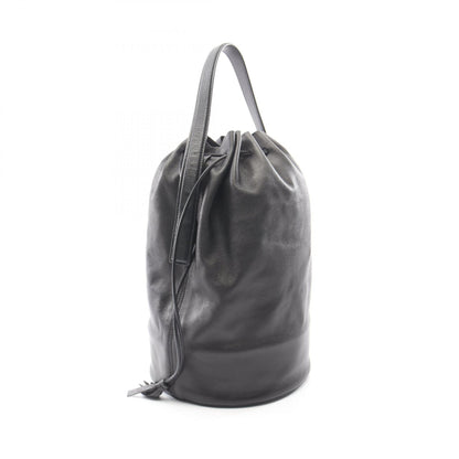 ドローストリング フリンジ 2WAY ショルダーバッグ レザー ブラック ジルサンダー バッグ JIL SANDER