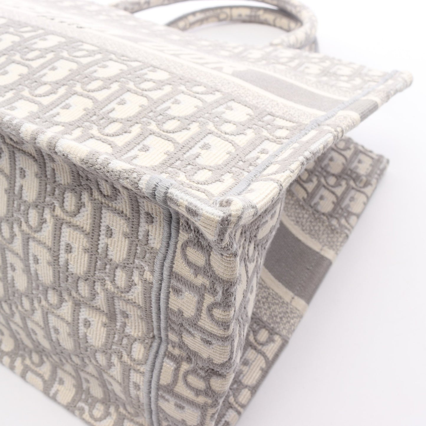 BOOK TOTE ブックトート ミディアム オブリーク エンブロイダリー ハンドバッグ トートバッグ キャンバス ネイビー クリスチャンディオール
