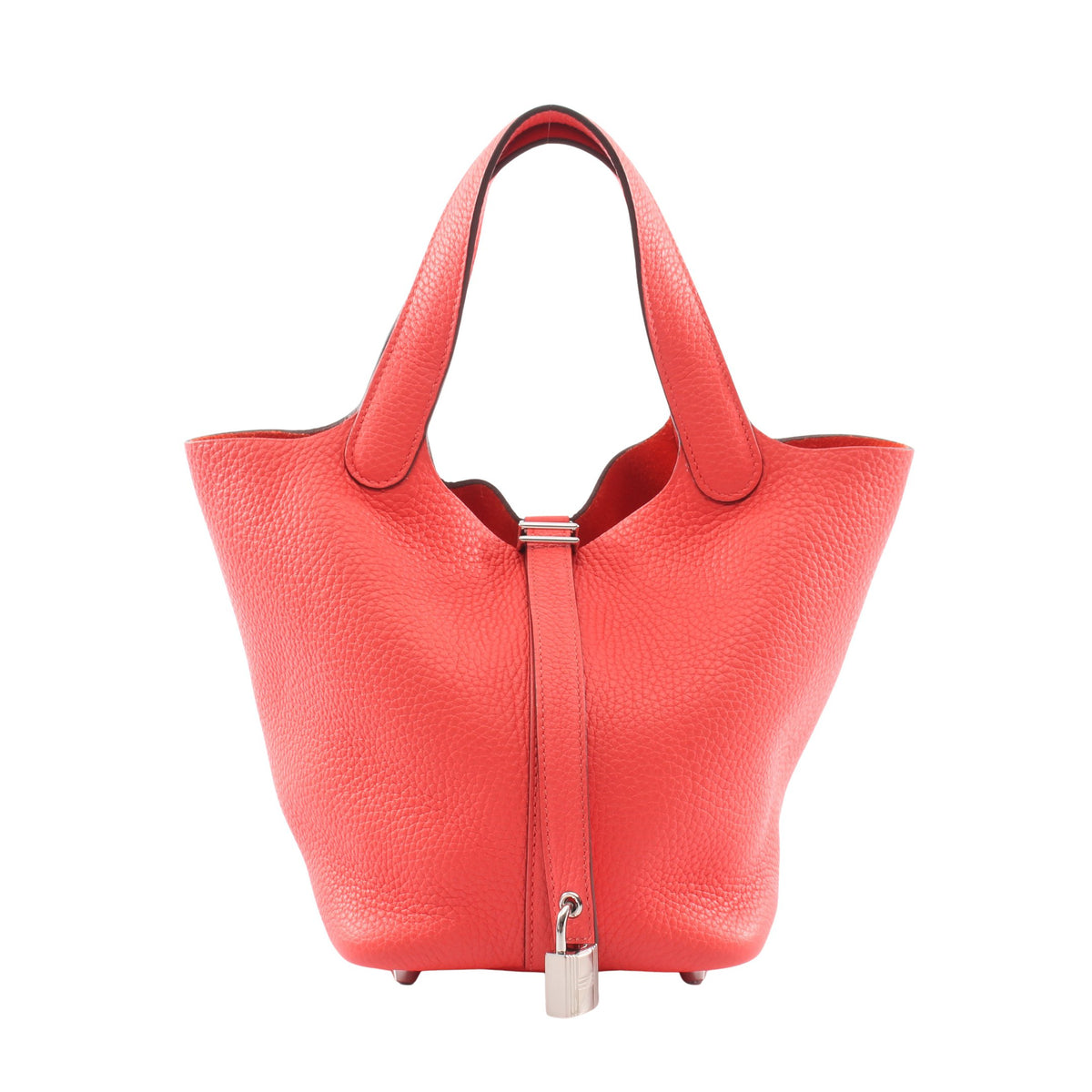 ピコタンロックPM ローズテキサス ハンドバッグ トリヨンクレマンス ピンク シルバー金具 Y刻印 エルメス バッグ HERMES