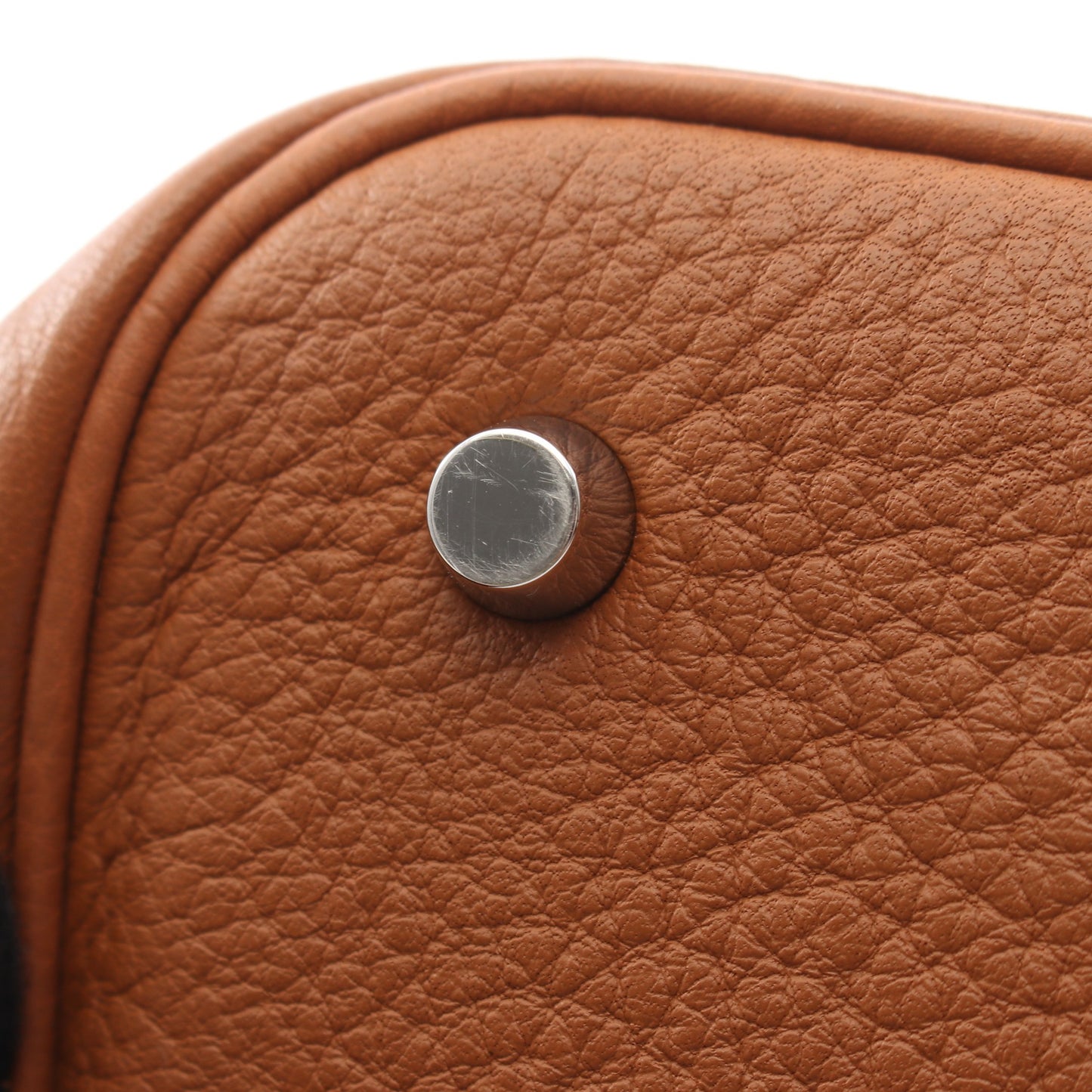 ピコタンMM ゴールド ハンドバッグ トリヨンクレマンス ブラウン シルバー金具 □K刻印 エルメス バッグ HERMES