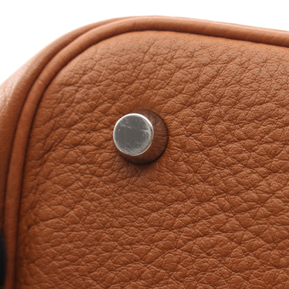 ピコタンMM ゴールド ハンドバッグ トリヨンクレマンス ブラウン シルバー金具 □K刻印 エルメス バッグ HERMES