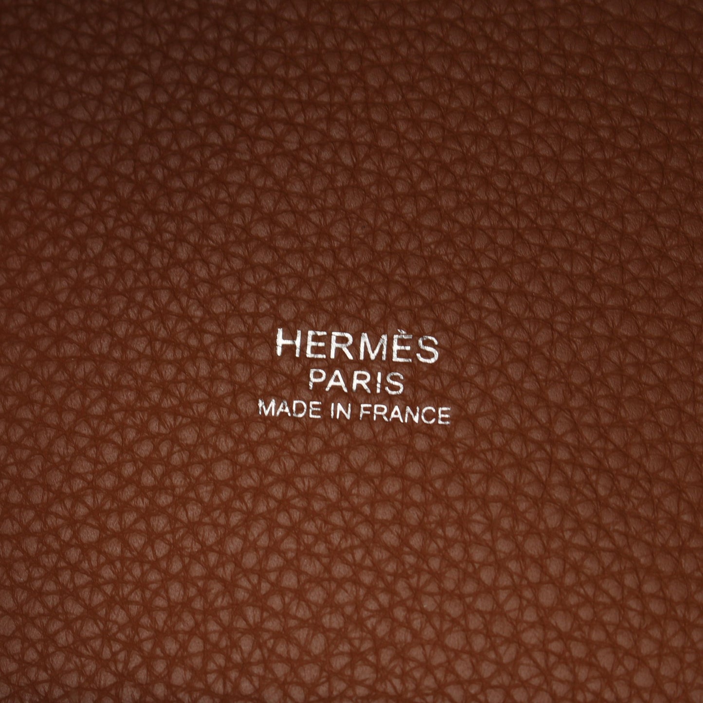 ピコタンMM ゴールド ハンドバッグ トリヨンクレマンス ブラウン シルバー金具 □K刻印 エルメス バッグ HERMES