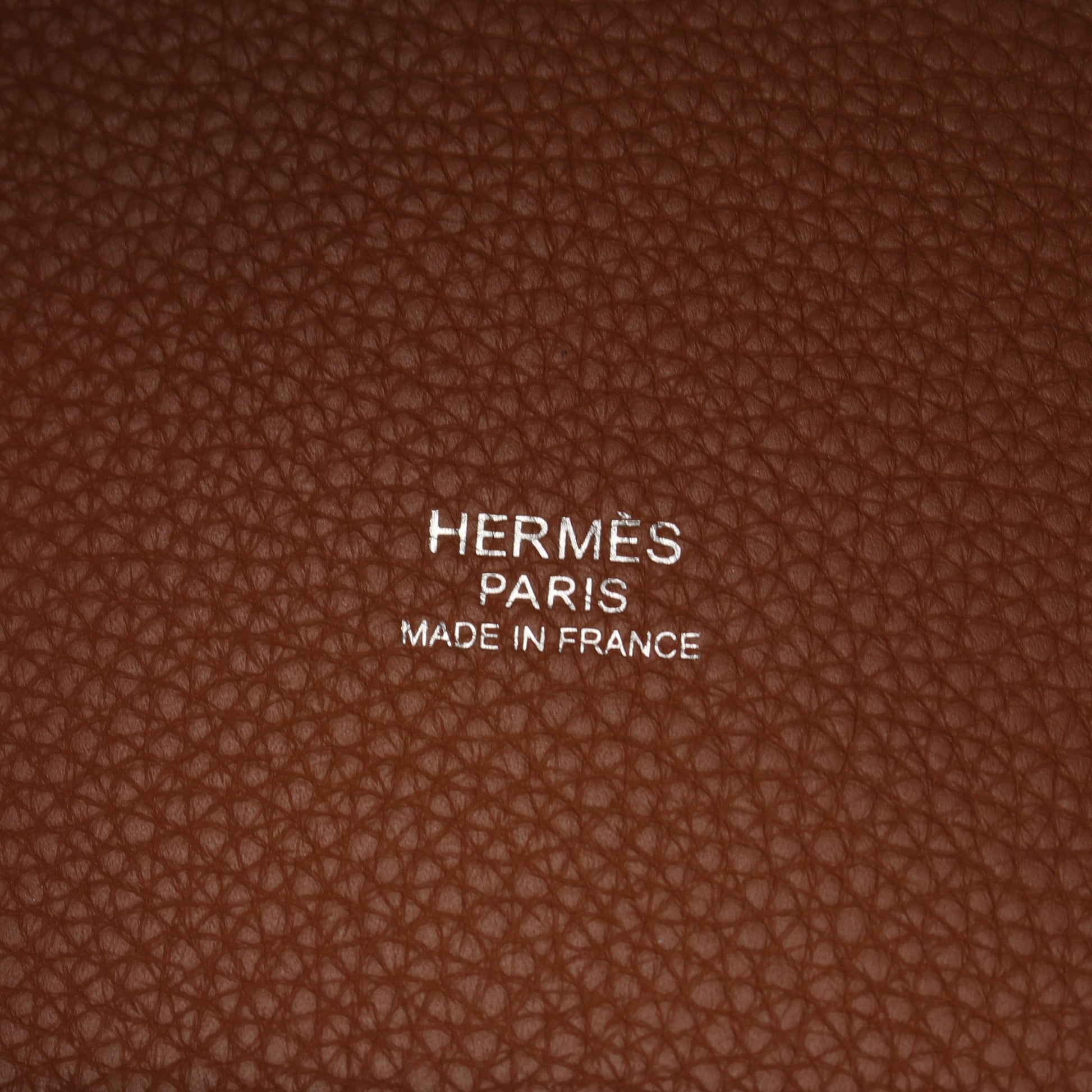 ピコタンMM ゴールド ハンドバッグ トリヨンクレマンス ブラウン シルバー金具 □K刻印 エルメス バッグ HERMES