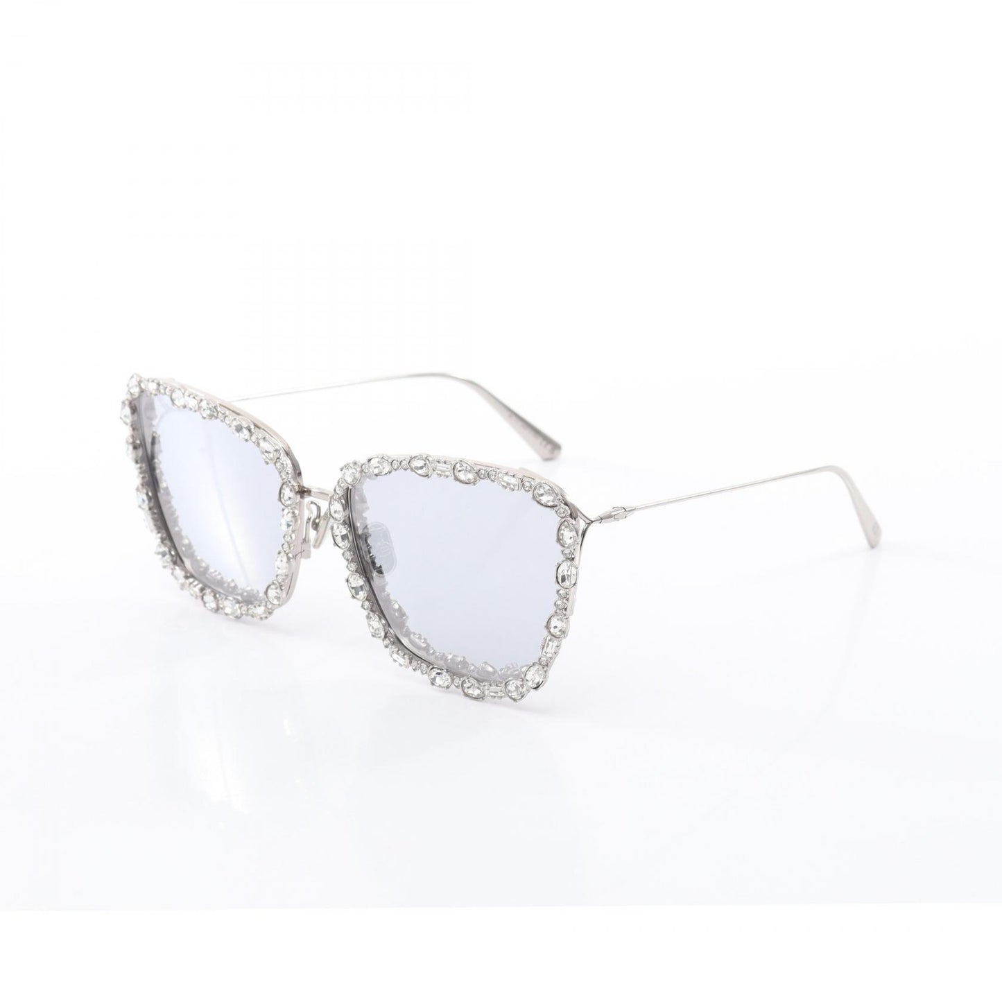 Miss Dior B2U サングラス ラインストーン シルバー クリア クリスチャンディオール