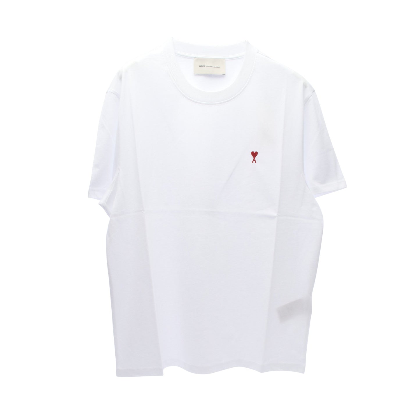 ハートロゴ刺繍 Tシャツ コットン ホワイト アミアレクサンドルマテュッシ