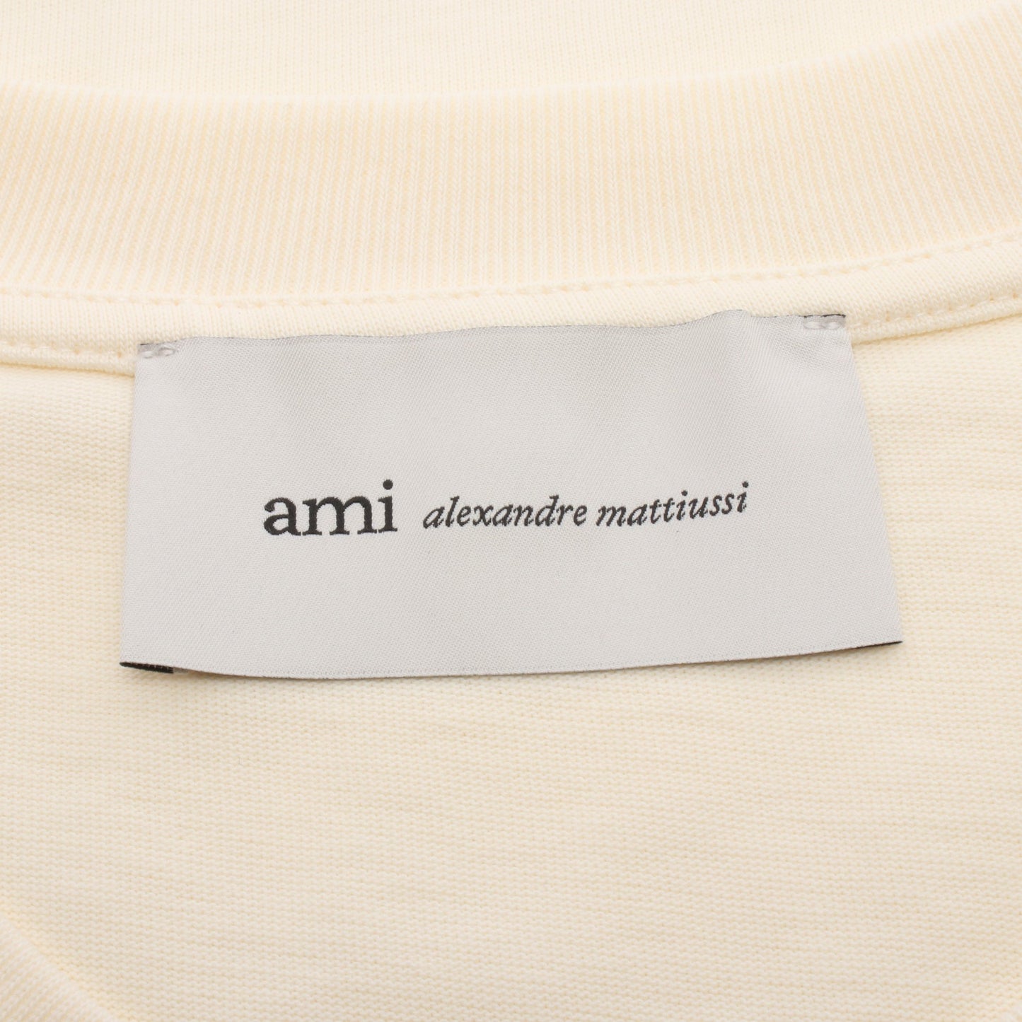 AMI DE COEUR エンボスロゴ Tシャツ コットン アイボリー アミアレクサンドルマテュッシ
