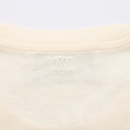 AMI DE COEUR エンボスロゴ Tシャツ コットン アイボリー アミアレクサンドルマテュッシ