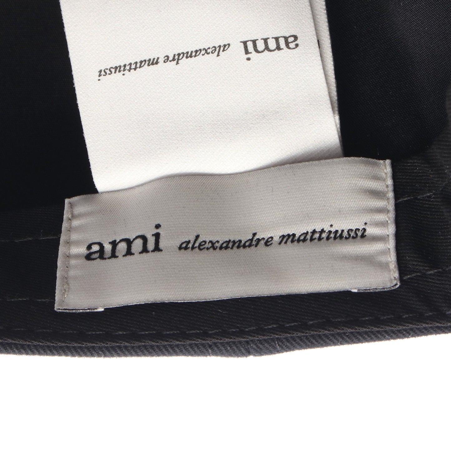 Ami De Coeur エンブロイダリー ベースボール キャップ コットン ブラック アミアレクサンドルマテュッシ