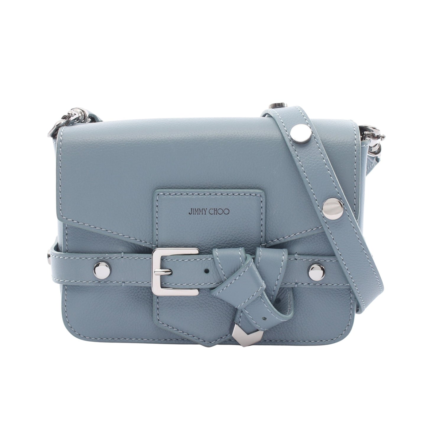 LEXIE ショルダーバッグ レザー ブルーグレー ジミーチュウ