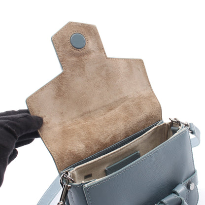 LEXIE ショルダーバッグ レザー ブルーグレー ジミーチュウ