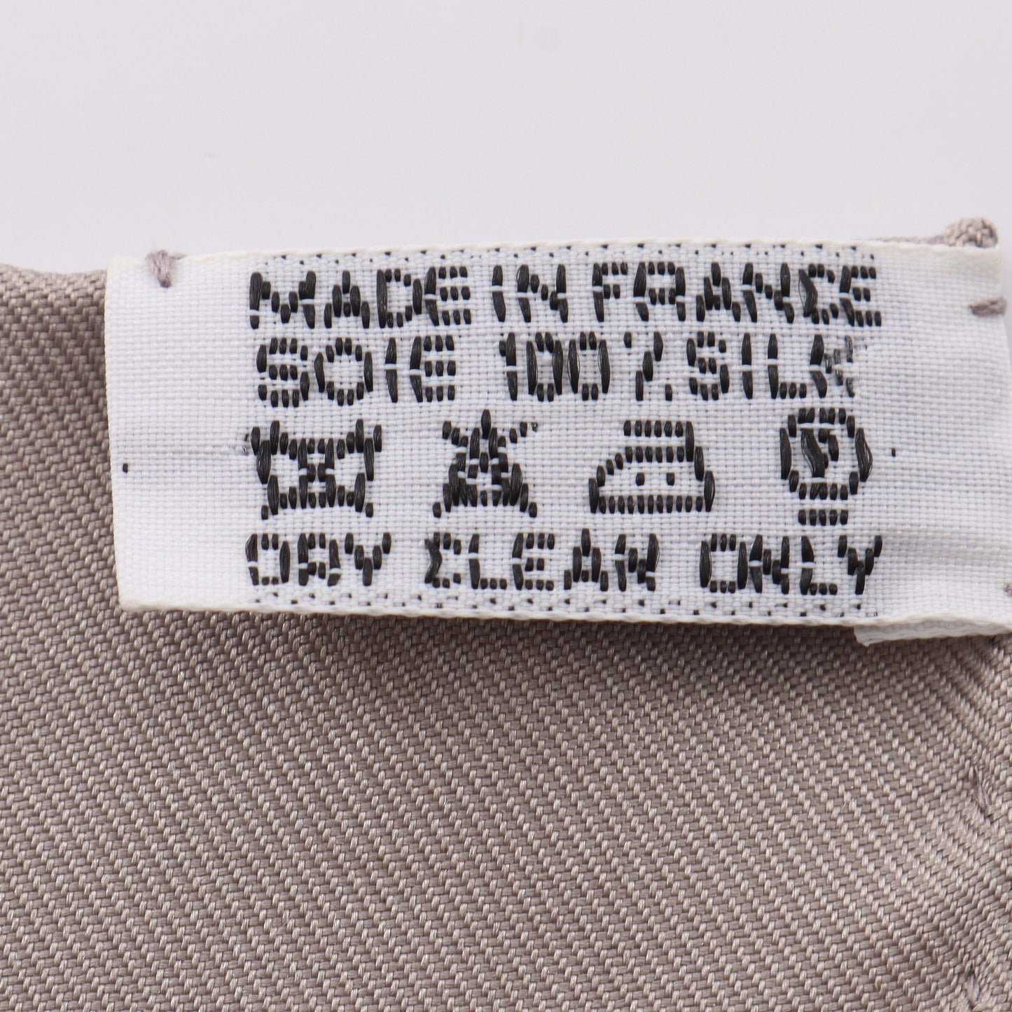 プチカレ カレ45 Caleche Elastique スカーフ シルク グレーブラウン ホワイト ブラウン エルメス 財布・小物 HERMES