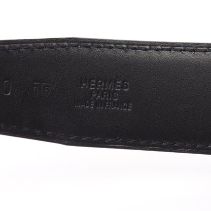 コンスタンスHベルト リバーシブル ベルト レザー ホワイト ブラック シルバー金具 □J刻印 エルメス 財布・小物 HERMES