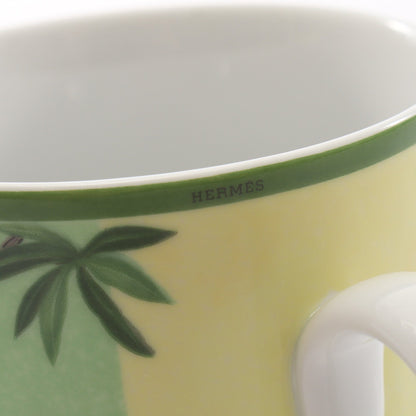 アフリカ マグカップ 食器 陶器 ライトグリーン イエロー エルメス 財布・小物 HERMES