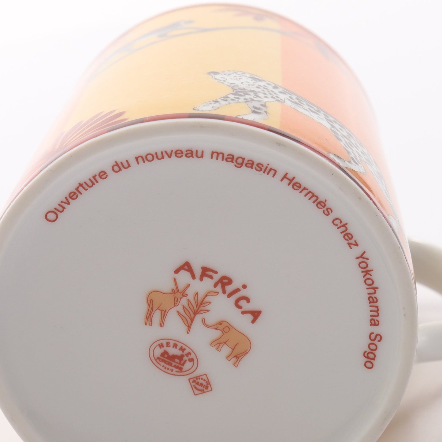 アフリカ マグカップ 食器 陶器 オレンジ イエロー エルメス 財布・小物 HERMES