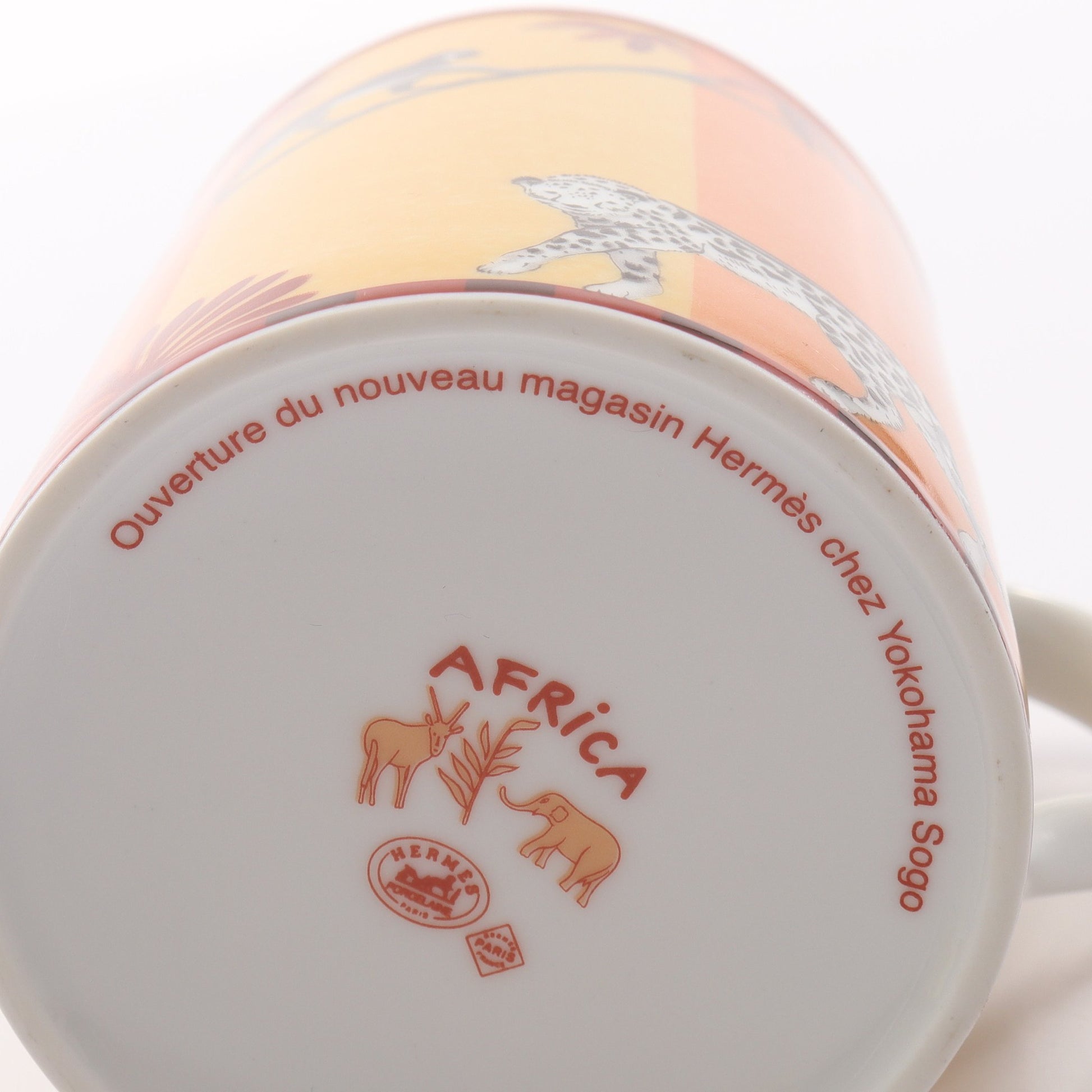 アフリカ マグカップ 食器 陶器 オレンジ イエロー エルメス 財布・小物 HERMES