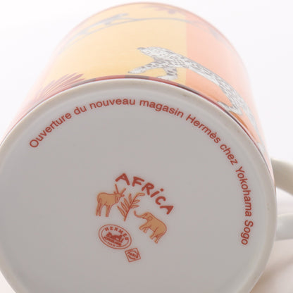 アフリカ マグカップ 食器 陶器 オレンジ イエロー エルメス 財布・小物 HERMES