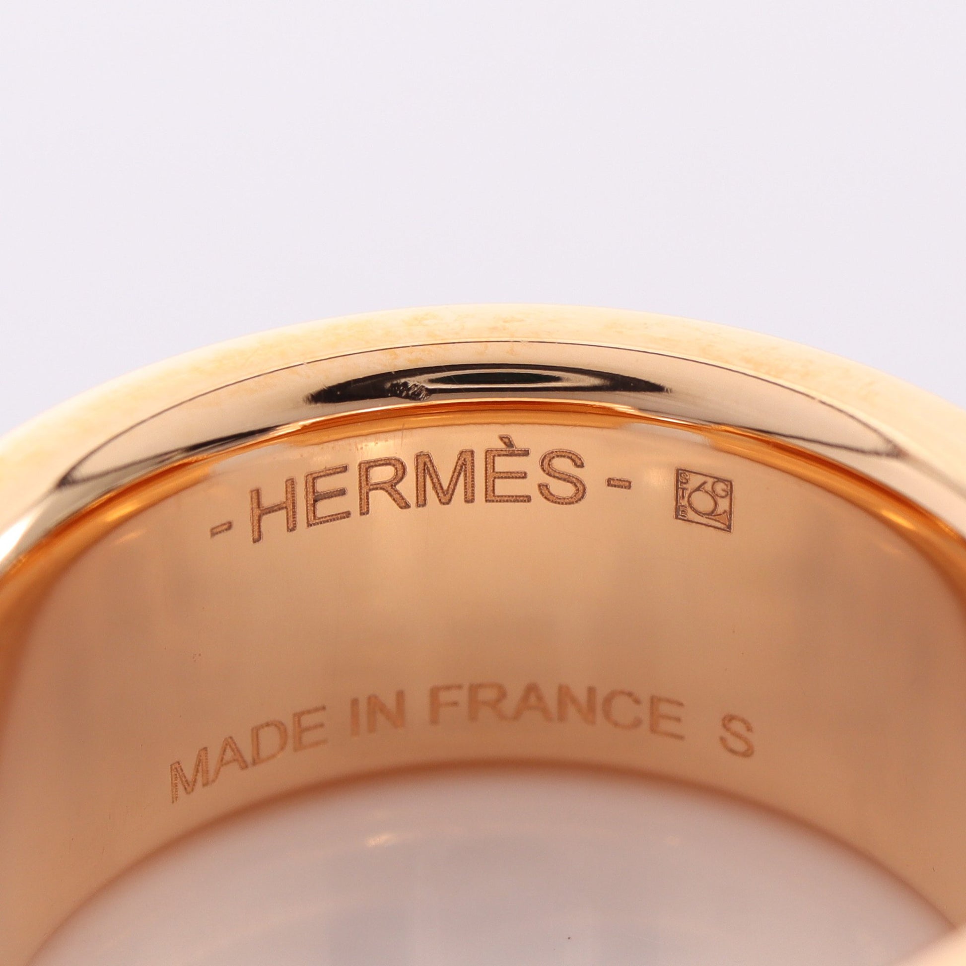 オランプPM エトゥープ リング 指輪 GP レザー ピンクゴールド グレーブラウン エルメス アクセサリー HERMES