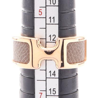 オランプPM エトゥープ リング 指輪 GP レザー ピンクゴールド グレーブラウン エルメス アクセサリー HERMES