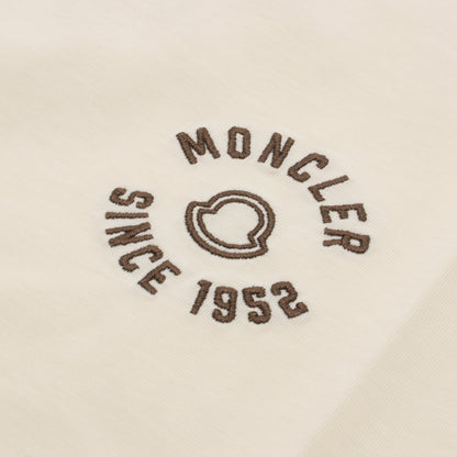 ロゴ刺繍 Tシャツ コットン アイボリー モンクレール