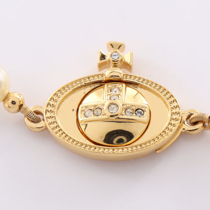 ONE ROW PEARL DROP チョーカー フェイクパール GP ラインストーン オフホワイト ゴールド マルチカラー ヴィヴィアンウエストウッド アクセサリー Vivienne Westwood