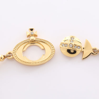 ONE ROW PEARL DROP チョーカー フェイクパール GP ラインストーン オフホワイト ゴールド マルチカラー ヴィヴィアンウエストウッド アクセサリー Vivienne Westwood