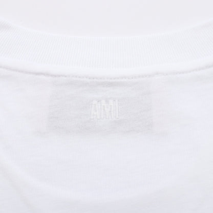 ハートロゴ刺繍 半袖Tシャツ コットン ホワイト アミアレクサンドルマテュッシ