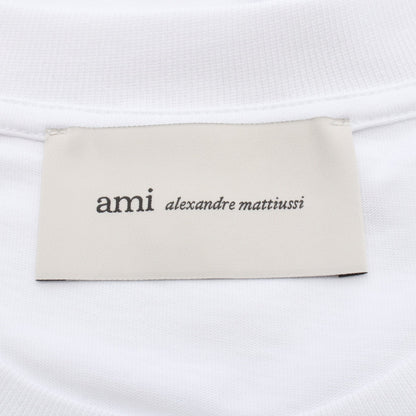 ハートロゴ刺繍 半袖Tシャツ コットン ホワイト アミアレクサンドルマテュッシ