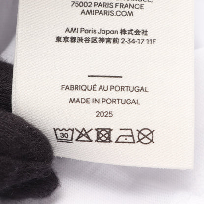 ハートロゴ刺繍 半袖Tシャツ コットン ホワイト アミアレクサンドルマテュッシ