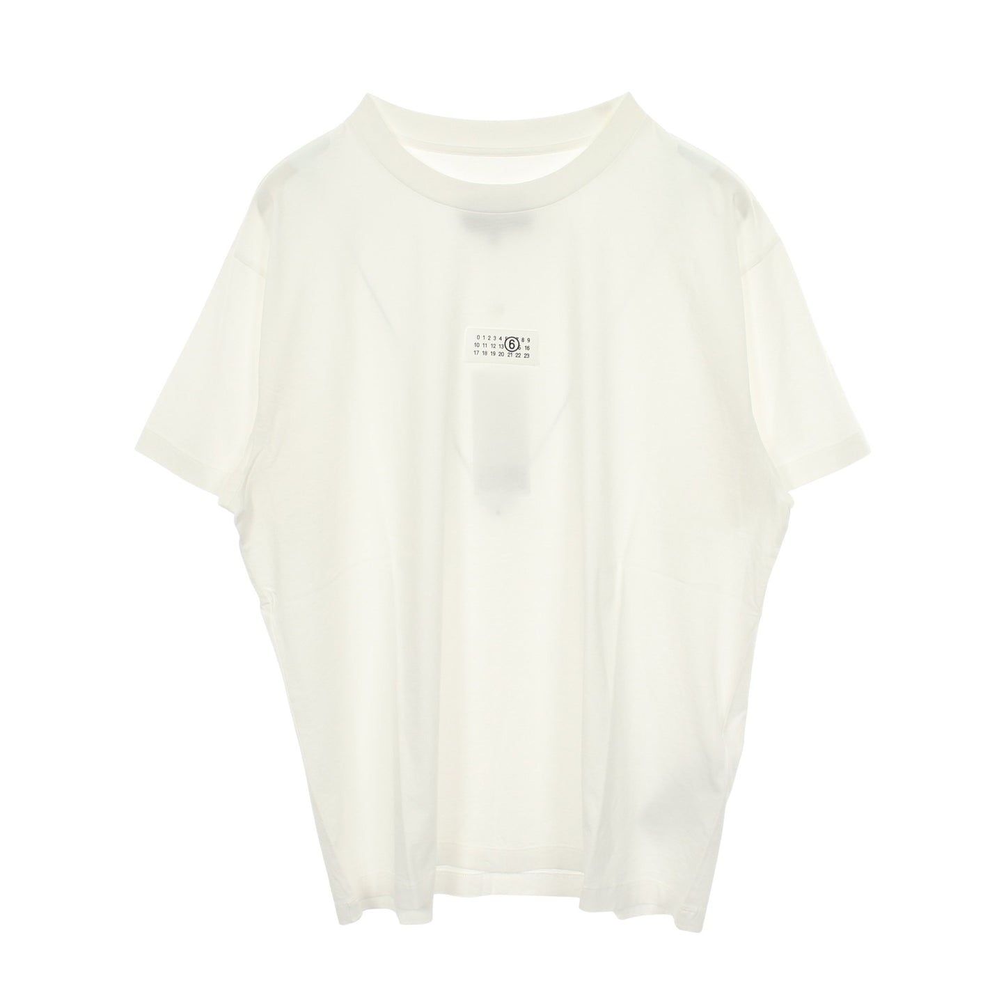 ニューメリック ナンバリングロゴ 半袖Tシャツ コットン ホワイト エムエムシックスメゾンマルジェラ