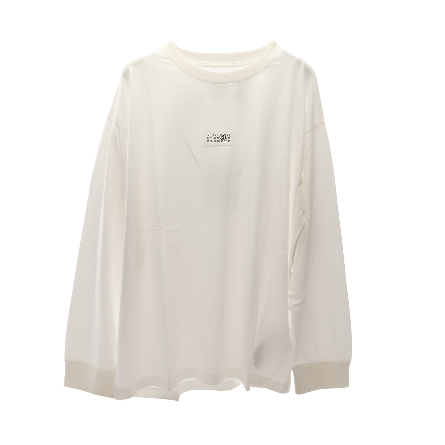 ナンバリングロゴ ロング シャツ コットン ホワイト エムエムシックスメゾンマルジェラ