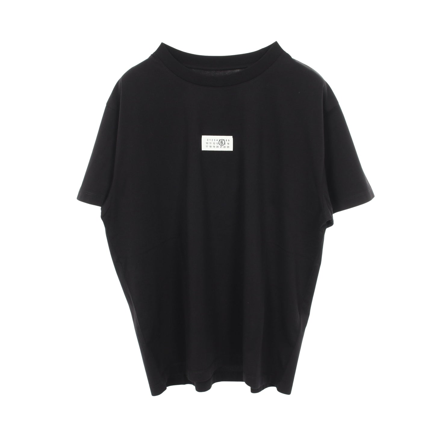 ニューメリック ナンバリングロゴ 半袖Tシャツ コットン ブラック エムエムシックスメゾンマルジェラ