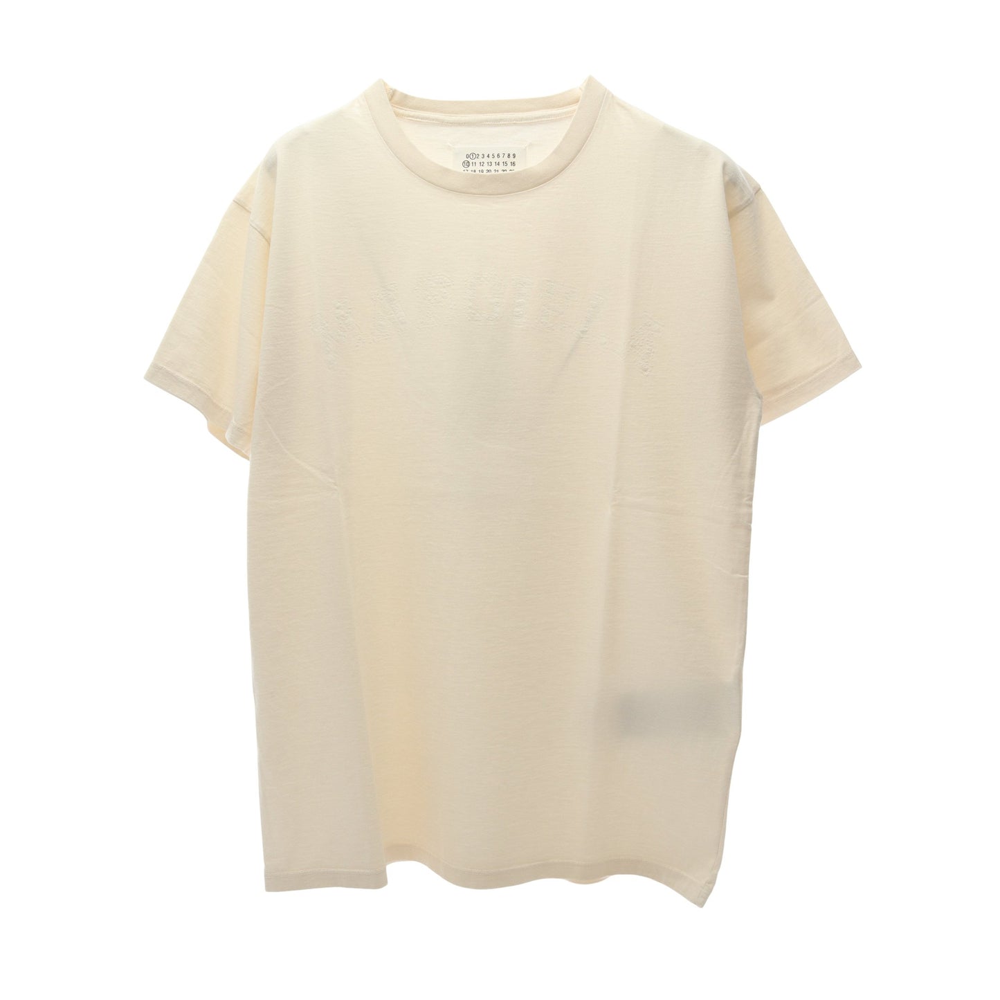 ロゴプリント 半袖Tシャツ コットン ライトベージュ メゾンマルジェラ