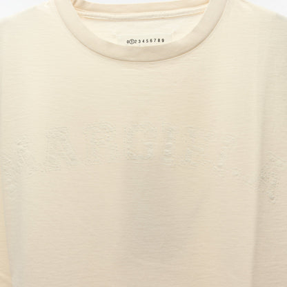 ロゴプリント 半袖Tシャツ コットン ライトベージュ メゾンマルジェラ