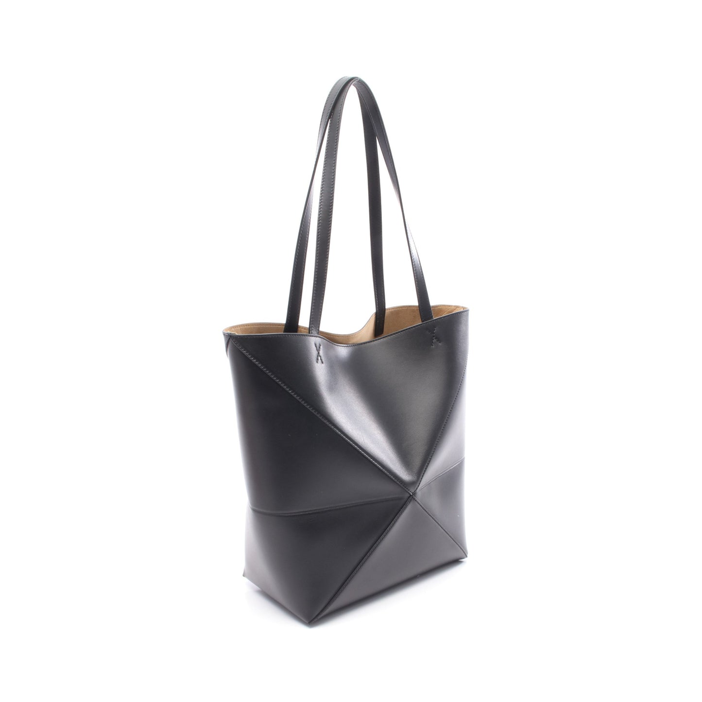 PUZZLE TOTE MEDIUM ショルダーバッグ トートバッグ レザー ブラック ロエベ