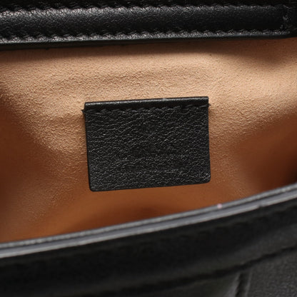 ダイアナ ミニ GGマーモント 2WAY ハンドバッグ レザー ブラック グッチ バッグ GUCCI