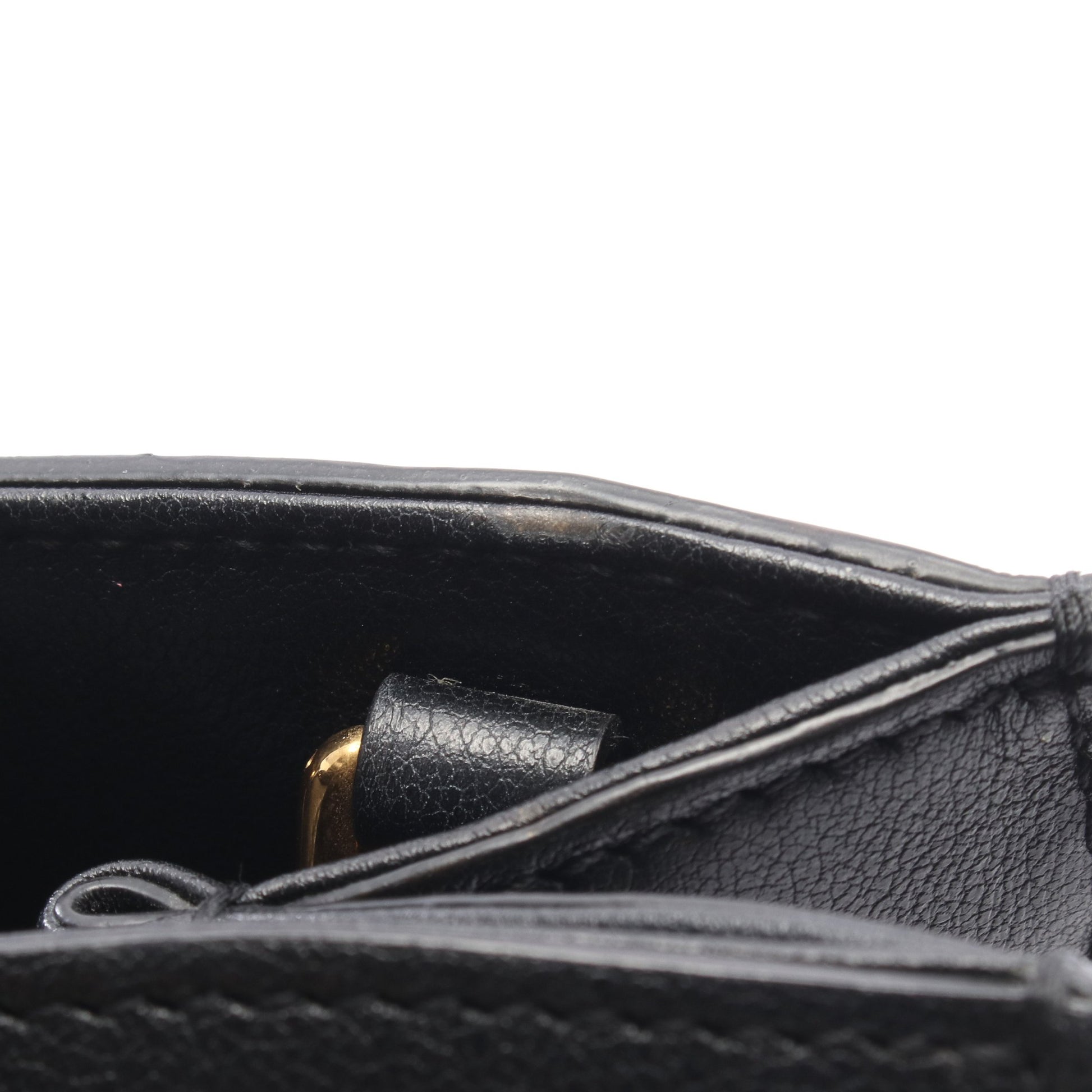 ダイアナ ミニ GGマーモント 2WAY ハンドバッグ レザー ブラック グッチ バッグ GUCCI